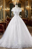 Elegant Appliques Lace Tulle A-line Wedding Dress