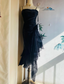 Elegant Black Irregular Pleated Halter Satin Formal Prom Dresses