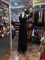 Elegant Black Mermaid Halter Neck Chiffon Long Formal Prom Dresses