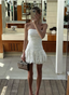 Elegant Jacquard Textured Pleated Bud Birthday Short Skirt Homecoming Dresses