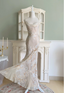 Elegant Mermaid Spaghetti Straps Long Chiffon Long Formal Prom Dresses