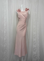 Elegant Pink Sleeveless 3D Floral Crew Neck Satin Long Formal Prom Dresses