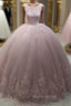 Elegant Quinceanera Dresses Tulle Ball Gown Appliques
