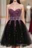 Fancy Sweetheart Lace-Up Short Homecoming Dresses With Beading