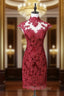 Fashion High Neck Cap Sleeves Mother Of the Dresses For Wedding Party