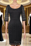 Fashion Vintage Half Sleeve Evening Gowns Bodycon Mother of the Bride Dresses