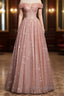 Cute tulle long A line Formal Prom Dresses evening Dresses