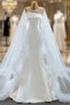 Find All Of The Latest Styles White Mermaid Satin Tulle Backless Wedding Dresses With Train