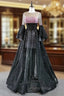 For You Next Formal Prom Dance Black Ball Gown Tulle Long Sleeve Beading Formal Prom Dresses