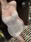 French Lace Halterneck Slim Fit Hip Camisole Homecoming Dresses