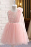 Glamorous Pink First Dresses For Girls Brand Tulle Lace