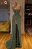 Glitter Off-the-Shoulder Slim Mermaid Formal Prom Party GownsSleeveless Mermaid Evening Gowns