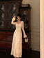 Gorgeous A Line Long Sleeves White Lace Date Night Dresses Formal Prom Dresses Birthday Outfits