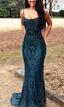 Gorgeous Square Neck Beading Mermaid Formal Evening Formal Prom Dresses