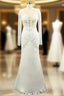 Gorgeous Mermaid Wedding Dresses Long Sleeve Sexy V-neck Lace