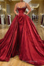 Gorgeous Spaghetti Strap Sleeveless Formal Prom Dress With Train