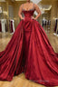 Gorgeous Spaghetti Strap Sleeveless Formal Prom Dress With Train