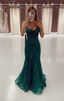 Green Long Mermaid Formal Prom Dresses Formal Evening Gowns