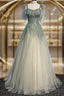 Green Tulle Long Formal Prom Dresses Formal Dresses Formal Dresses
