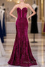 Hot Fuchsia Sequin Mermaid Formal Prom Formal Dresses Sweetheart