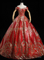 In Figure Flattering Styles For Every Silhouette Red Ball Gown Sequins Off the Shoulder Quinceanera Dress