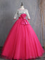 Instead, Opt For a Stylish Fuchsia Ball Gown Tulle Silver Sequins Short Sleeve Quinceanera Dress