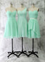 Knee Length Sweetheart Mint Bridesmaid Dress