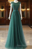 Lace And Tulle Beautiful Bridesmaid Dresses, Elegant Formal Dresses