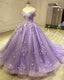 Lace Sky Blue Off the Shoulder Ball Gown Quinceanera Dresses
