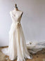 Light Champagne Chiffon Long Formal Prom Dresses. Champagne Prom Dresses