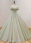 Light Green Ball Gown Beaded Sweet 16 Dress Green Prom Dress Formal Dress prom dresses shops