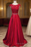 Long Applique Lace Formal Prom Dresses,Stain Formal Prom Dresses
