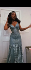 Luxury Mermaid Black Girl Long Formal Prom Dresses Birthday Outfit