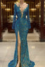 Memaid Long Formal Prom Dresses Sexy Evening Gown