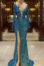 Memaid Long Formal Prom Dresses Sexy Evening Gown