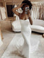 Mermaid Modest Spaghetti Straps Sparkly Long Beach Formal Prom Dresses