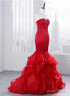 Mermaid Ruffle Organza Prom Dresses Sweetheart Women Party Dresses