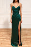 Mermaid Sweetheart Neck Green Long Formal Prom Dresses, Green Formal Evening Dresses