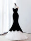 Mermaid Velvet Black Long Prom Dress, Black Long Formal Dress