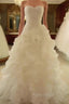Mermaid Wedding Dresses Sweetheart Organza Ruffles Train
