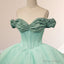 Mint Green Off the shoulder Tulle Ball Gown Quinceanera Dresses