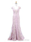 Modern Mother Of The Bride Dresses With V-Neck Cap Sleeve Crystal