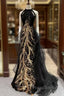 Modest Mermaid Halter Long Black Formal Prom Dresses