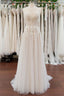 New Arrival V-Neck Sleeveless Lace A Line Wedding Dress