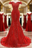 Off The Shoulder Embroidered Floral And Beads In Lace Mermaid Formal Gown Formal Prom Dresses