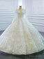 Online Store White Ball Gown Lace Appliques Long Sleeve Beading Wedding Dress