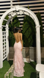 Pink Backless Mermaid Graduation Formal Prom Dresses Formal Evening Party Dresses