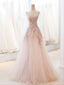Pink StraplessTulle Ball Gown Beaded Shiny Formal Prom Dresses Pink Sweet 16 Dresses
