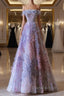 Pretty A Line Sweetheart Tulle Long Formal Prom Dresses Evening Gowns