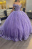 Lilac Corset Mexican Quinceanera Dresses Ball Gown